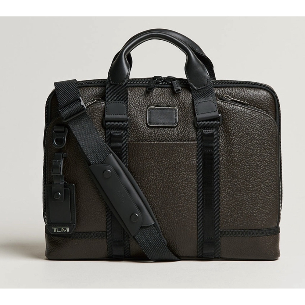 Tumi Black and Brown Briefcase